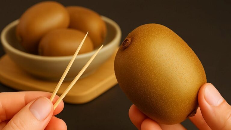 Molti ignoreranno che un semplice stuzzicadenti rende la sbucciatura del kiwi un gioco da