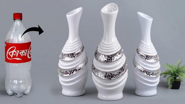 Questo semplice gesto trasforma una bottiglia di plastica in un vaso che sembra ceramica…