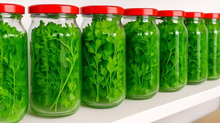 Questo semplice gesto mantiene prezzemolo e cipolle verdi freschi per un anno…