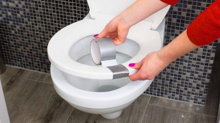 Perché tutti mettono del nastro adesivo sulla tazza del WC?