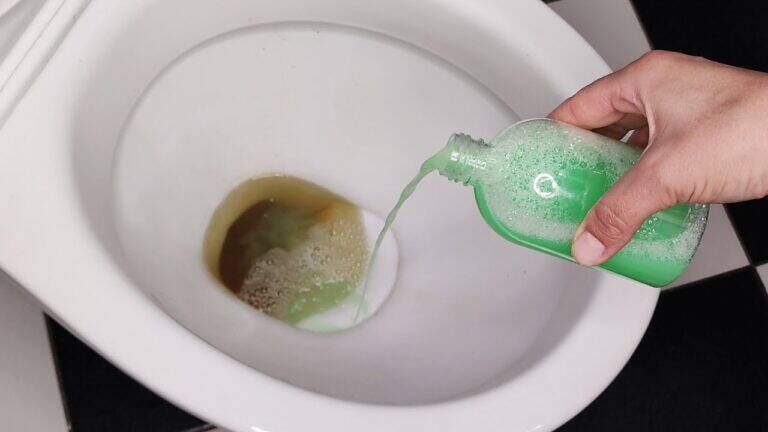Versa questo nel WC e sarà perfettamente pulito. Il risultato è sorprendente!