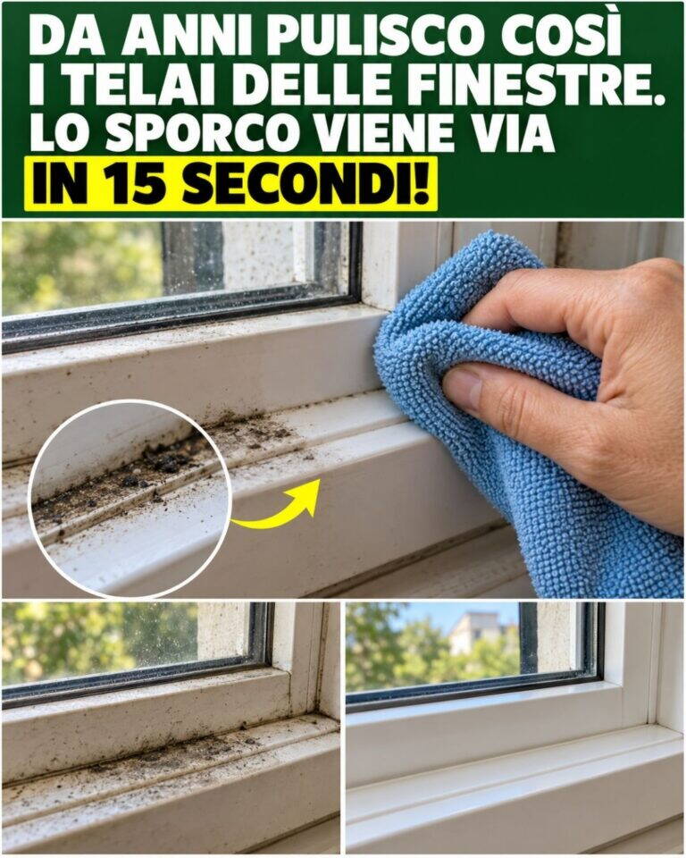 Da anni pulisco così i telai delle finestre. Lo sporco viene via in 15 secondi!