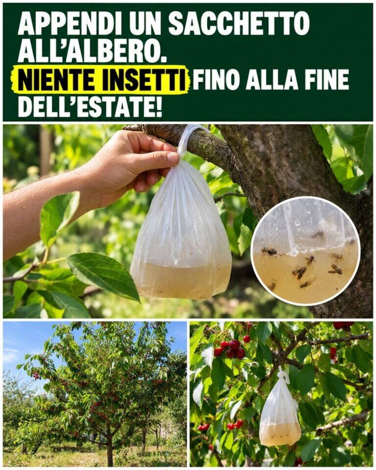 Appendi un sacchetto all’albero. Niente insetti fino alla fine dell’estate!