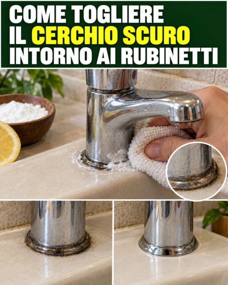 Come togliere il cerchio scuro intorno ai rubinetti